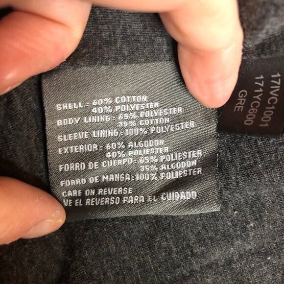 Kenneth Cole Reaction Gray Belted Cotton-Blend Coat Peacoat Style Size L - Picture 4 of 8